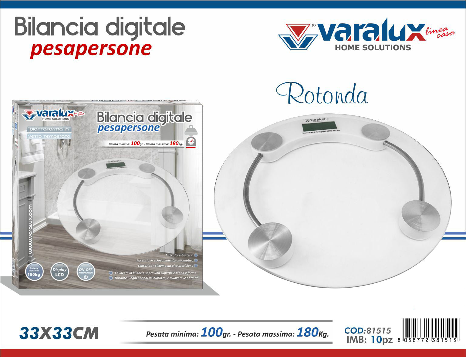 VARALUX BILANCIA PESAPERSONE DIGITALE