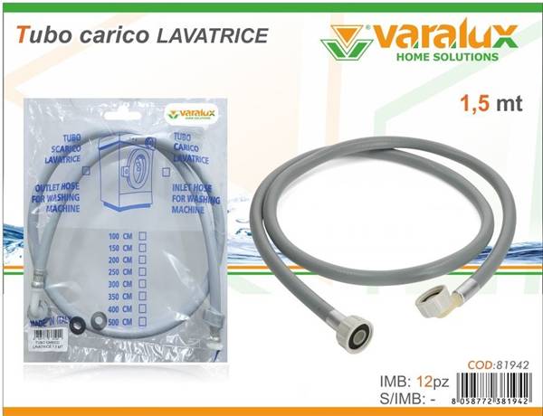 VARALUX TUBO CARICO LAVATRICE 1.50 MT 
