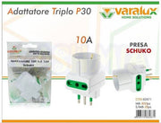 VARALUX ADATTATORE TRIPLO SCHUKO 10A P30 