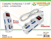 VARALUX CIABATTA MULTIPRESA 1,5MT 6POSTI 
