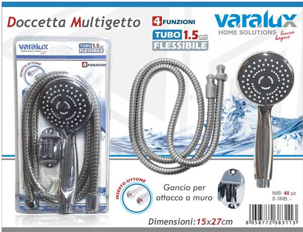 VARALUX DOCCETTA CON FLESSIBILE 1,5MT 