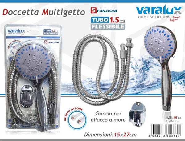 VARALUX DOCCETTA CON FLESSIBILE 1,5MT 
