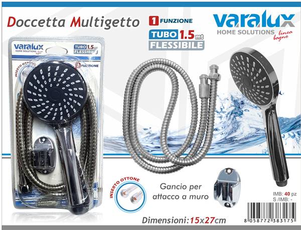 VARALUX DOCCETTA CON FLESSIBILE 1,5MT 