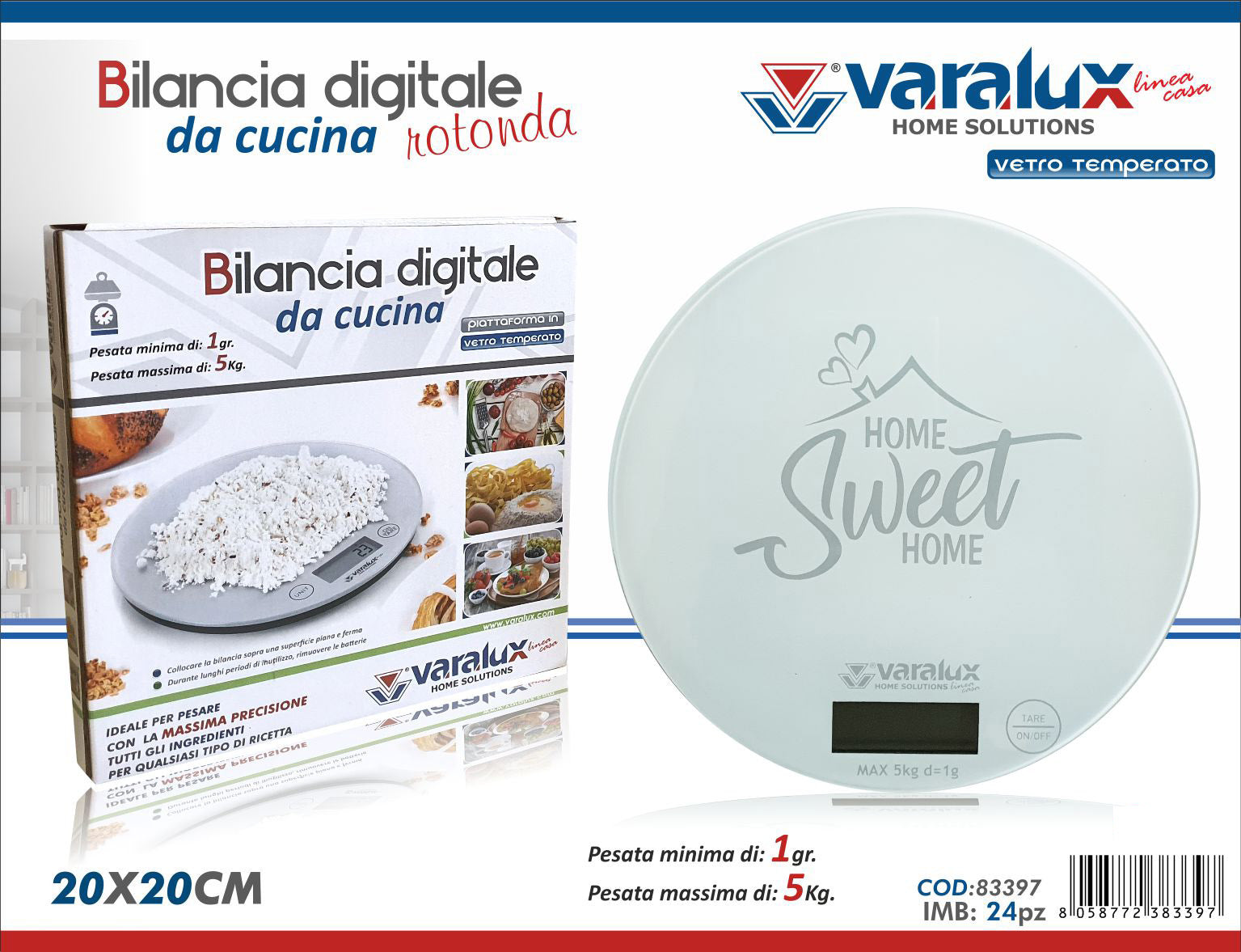 VARALUX BILANCIA DA CUCINA MONOCOLORE