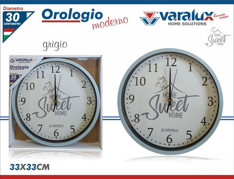 VARALUX OROLOGIO MODERNO GRIGIO TIFFANY - Infinity Home Store