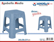 VARALUX SGABELLO PICCOLO RICAMO CELESTE