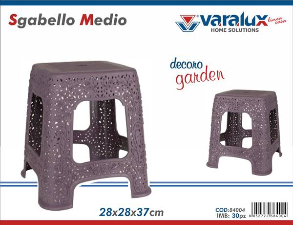 VARALUX SGABELLO PICCOLO RICAMO VIOLA 