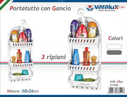 VARALUX PORTATUTTO CON GANCIO 3 RIPIANI 
