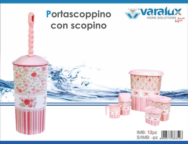 VARALUX PORTASCOPINO CILINDRICO ROSA 