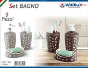 VARALUX SET BAGNO 3PZ GRIGIO FORATO 