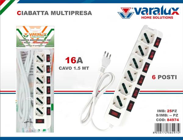 VARALUX CIABATTA 6 POSTI M/INT 1,5MT 