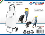 VARALUX TROLLEY SPESA 2 RUOTE BIANCO 