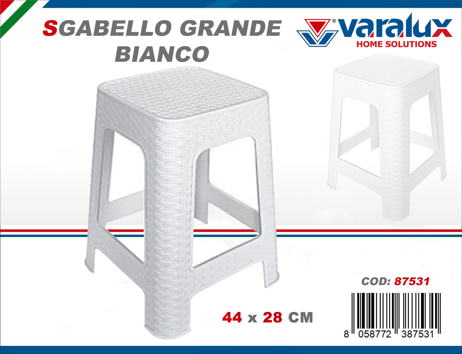 VARALUX SGABELLO GRANDE BIANCO