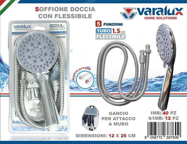 VARALUX DOCCETTA CON FLESSIBILE 1,5MT 