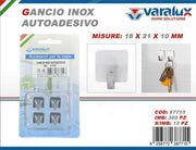 VARALUX GANCIO ADESIVO 4PZ CROMO 
