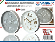 VARALUX OROLOGIO MODERNO BIANCO E GRIGIO