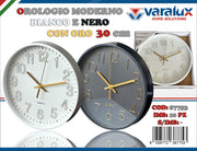 VARALUX OROLOGIO MODERNO NERO E BIANCO