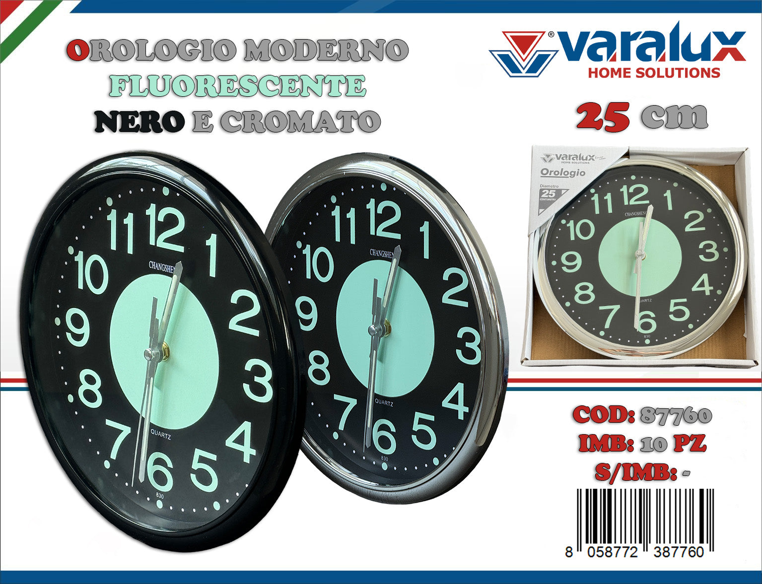 VARALUX OROLOGIO MODERNO FLORESCENTE
