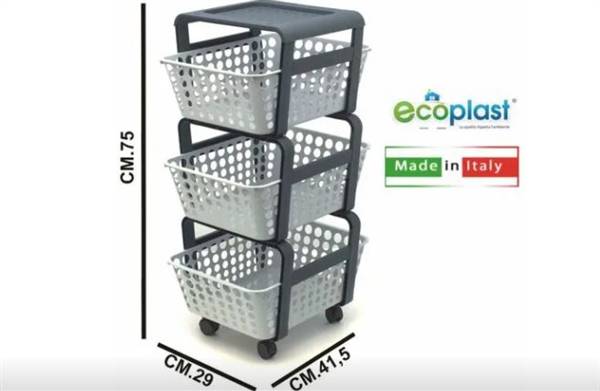 ECOPLAST CARRELLINO MODULA COL. GHIACCIO 