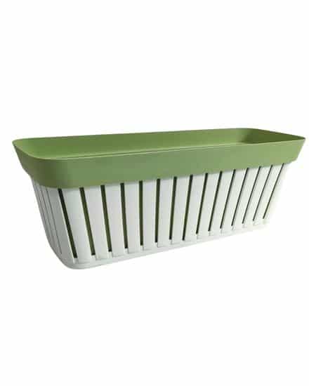 ECOPLAST BALCONETTA LINEA KRETA DM.50 BIANCO/VERDE