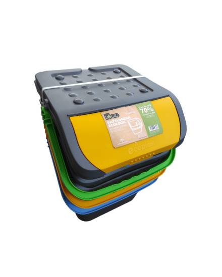 ECOPLAST TRIS PATTUMIERA ECOLOGIC LT.35 CM 38 X 36,5 X 45 H