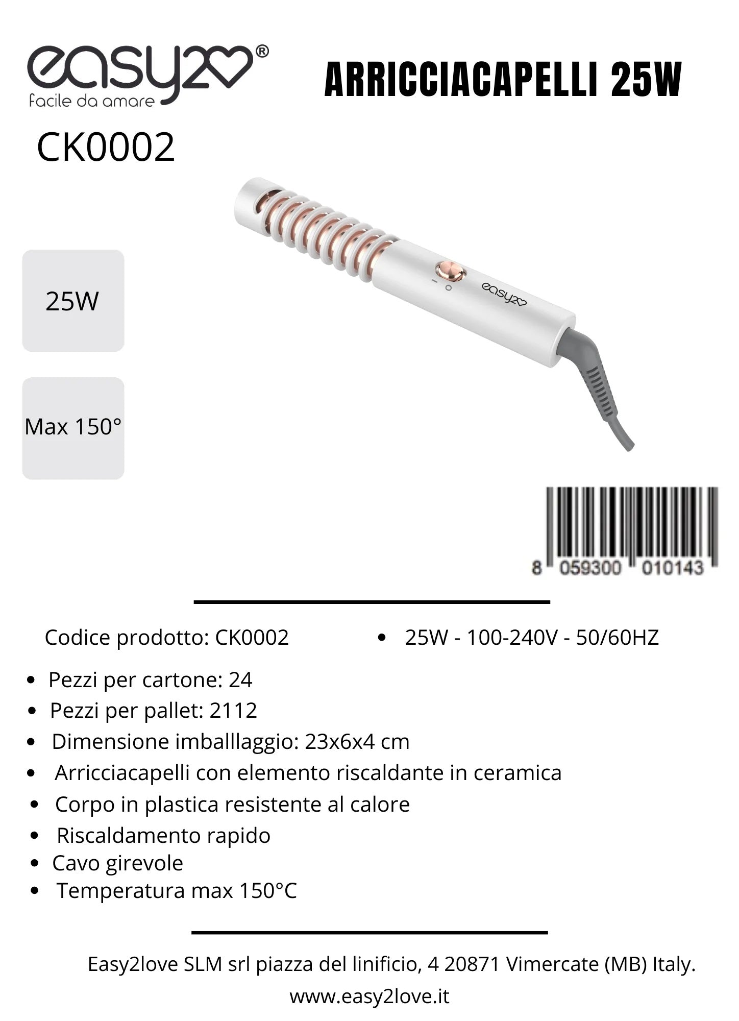 SLM ARRICCIACAPELLI 25W CK0002