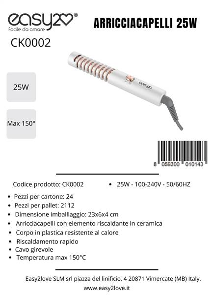 SLM ARRICCIACAPELLI 25W CK0002 
