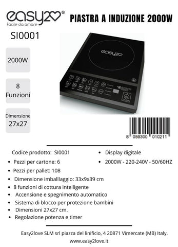 Slm Piastra Induzione 2000w Si0001