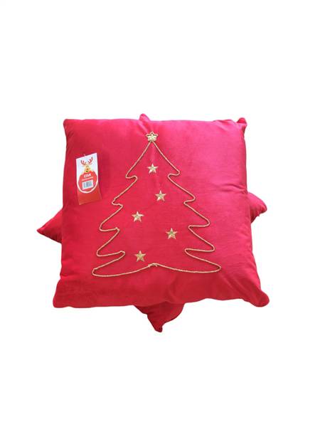 TR CUSCINO ARREDO VELLUTO STAR XMAS 