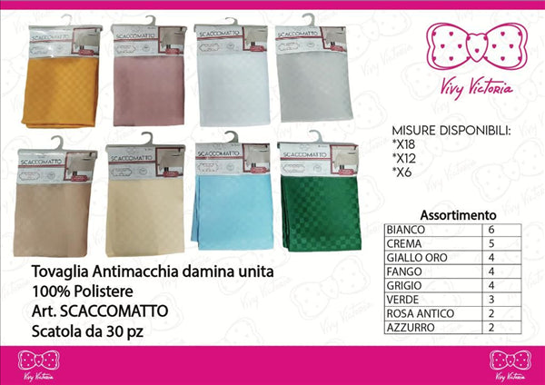VIVY VICTORIA SCACCOMATTO TOVAGLIA X6