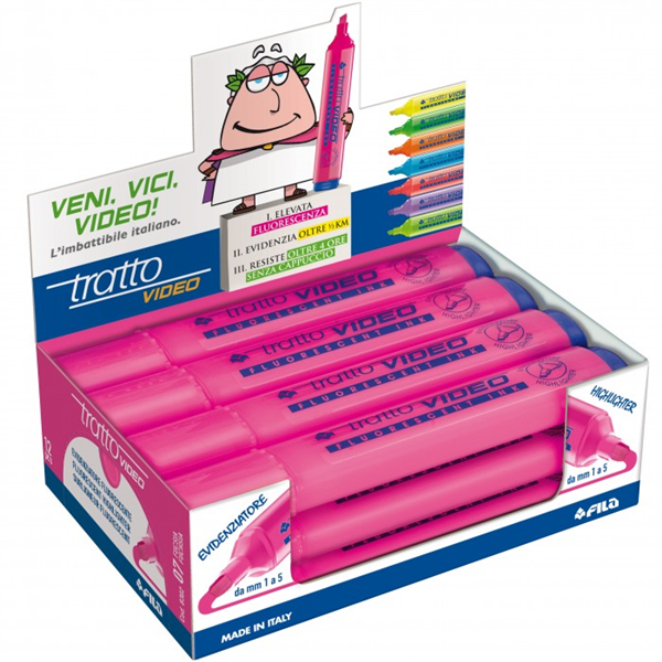 TRATTO VIDEO EVIDENZIATORE FUXIA