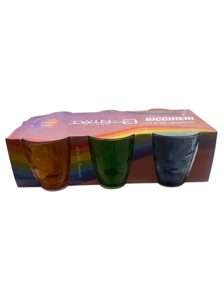 TWIN-G BICCHIERE SET 6PZ COLORATI 