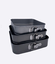 BAVARIA SET 3 TORTIERE QUADRATE 24/26/28 GRIGIE