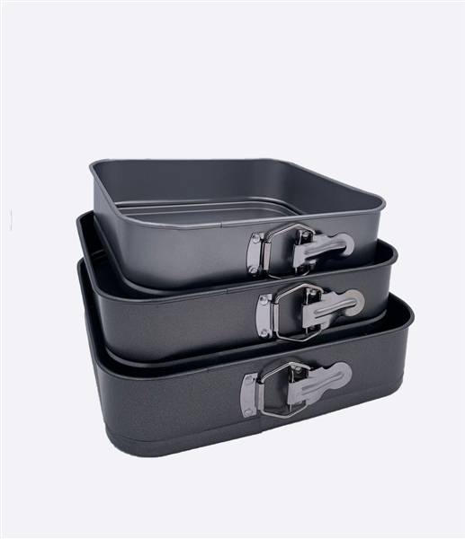 BAVARIA SET 3 TORTIERE QUADRATE 24/26/28 GRIGIE