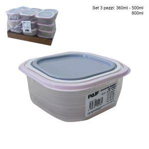 PAIF SET CONTENITORI QUADRATI 3PZ 