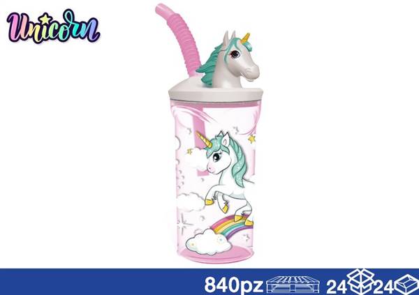 EOL BICCHIERE C/CANNUCCIA 360ML UNICORN 