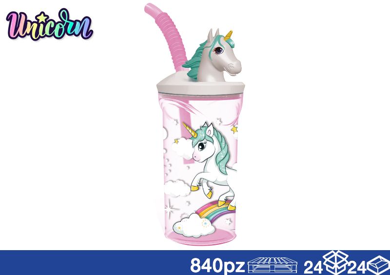 EOL BICCHIERE C/CANNUCCIA 360ML UNICORN