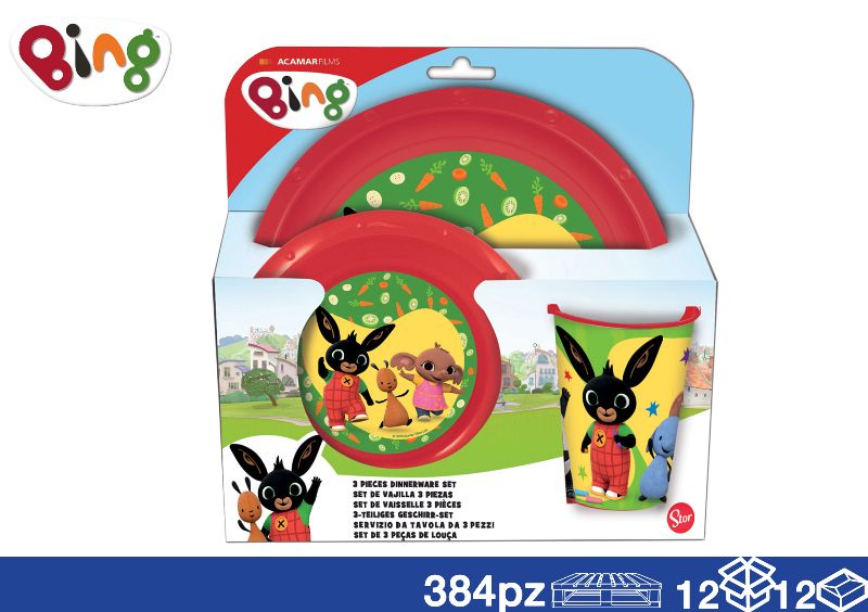 EOL FOOD PIATTI + BICCH 3PZ BING