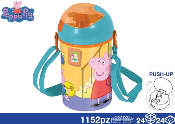 EOL BORRACCIA C/TRACOLLA 450ML PEPPA PIG 