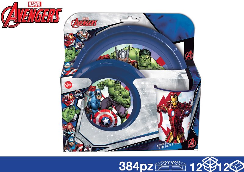 EOL FOOD PIATTI + BICCH 3PZ AVENGERS