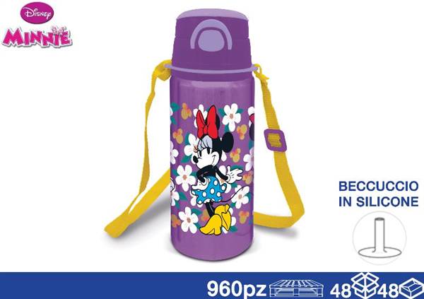 EOL BORRACCIA ALLUMINIO 730ML MINNIE CON TRACOLLA