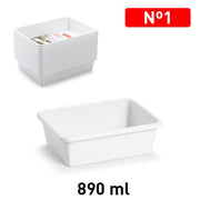 PLASTICFORTE VASSOIO BIANCO XS 890ML