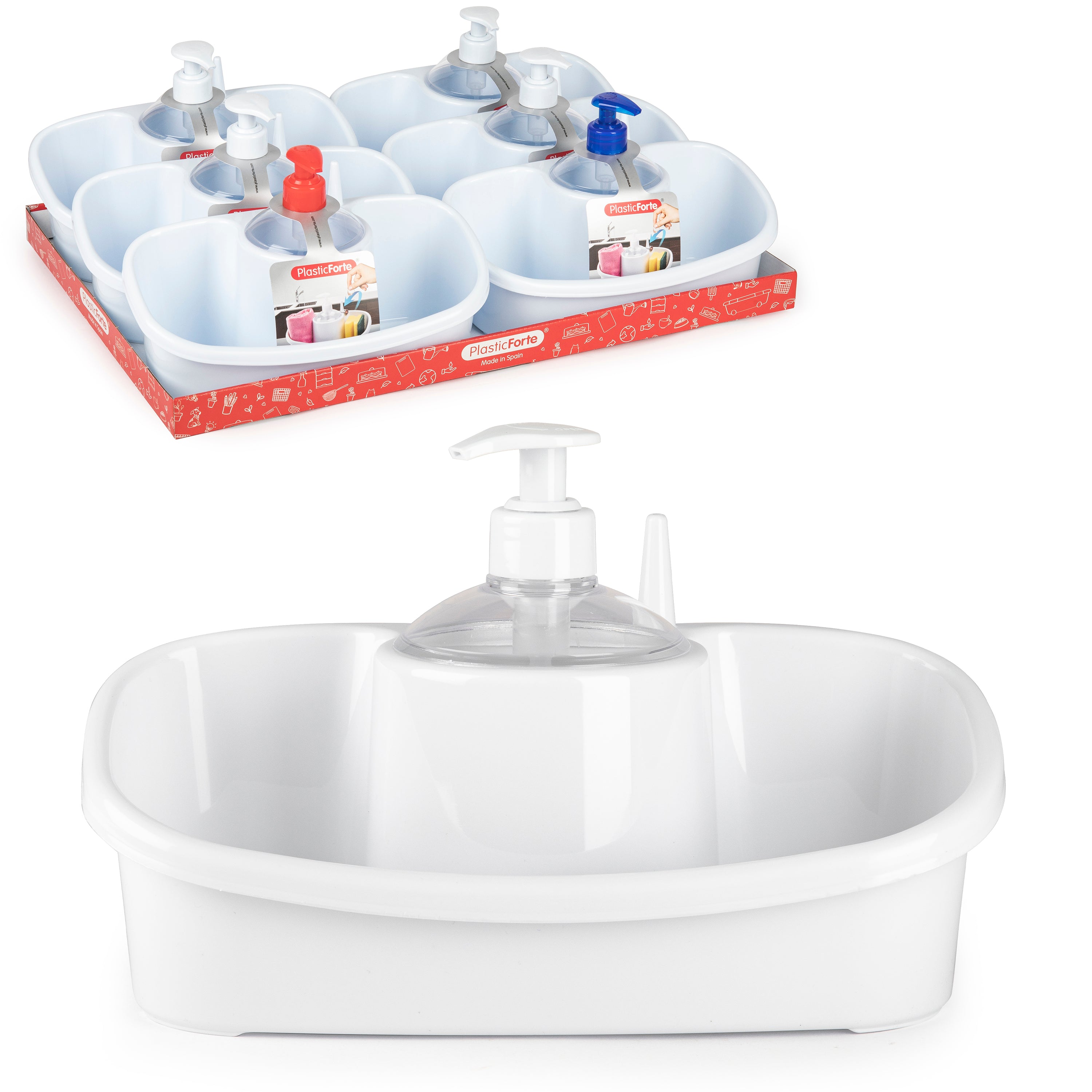 PLASTICFORTE PORTASPUGNA DISPENSER SAPON BIANCO