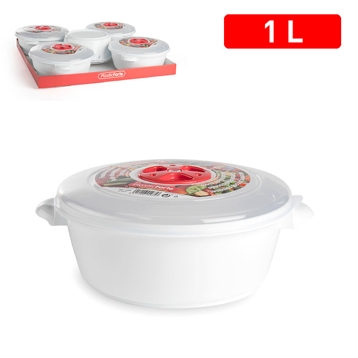 PLASTICFORTE CONTENITORE MICROONDE 1L
