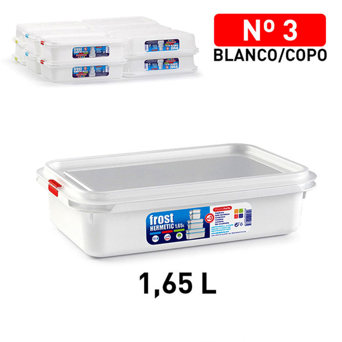 PLASTICFORTE CONTEN FROST N°3 1,65LT RET BASSO BIANCO - Infinity Home Store