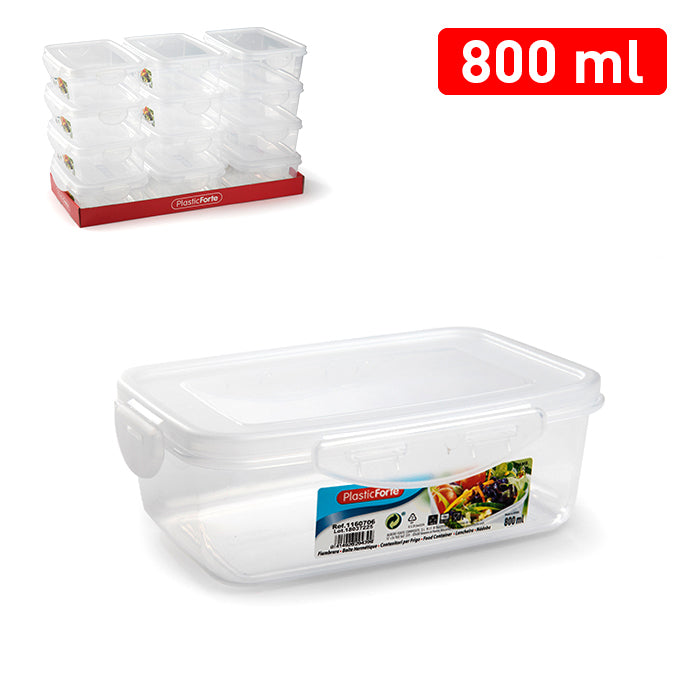 PLASTICFORTE CONTEN CLICK RETT 800ML TRASPARENTE
