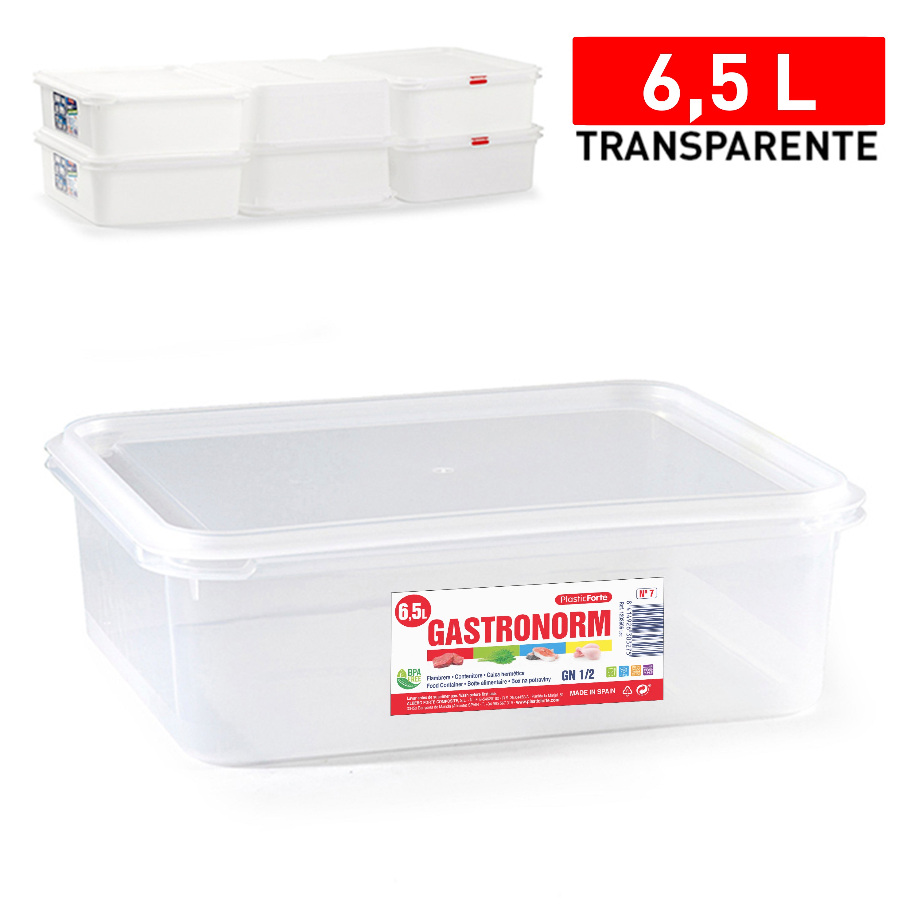 PLASTICFORTE CONTEN FROST N°7 6,5LT TRASPARENTE