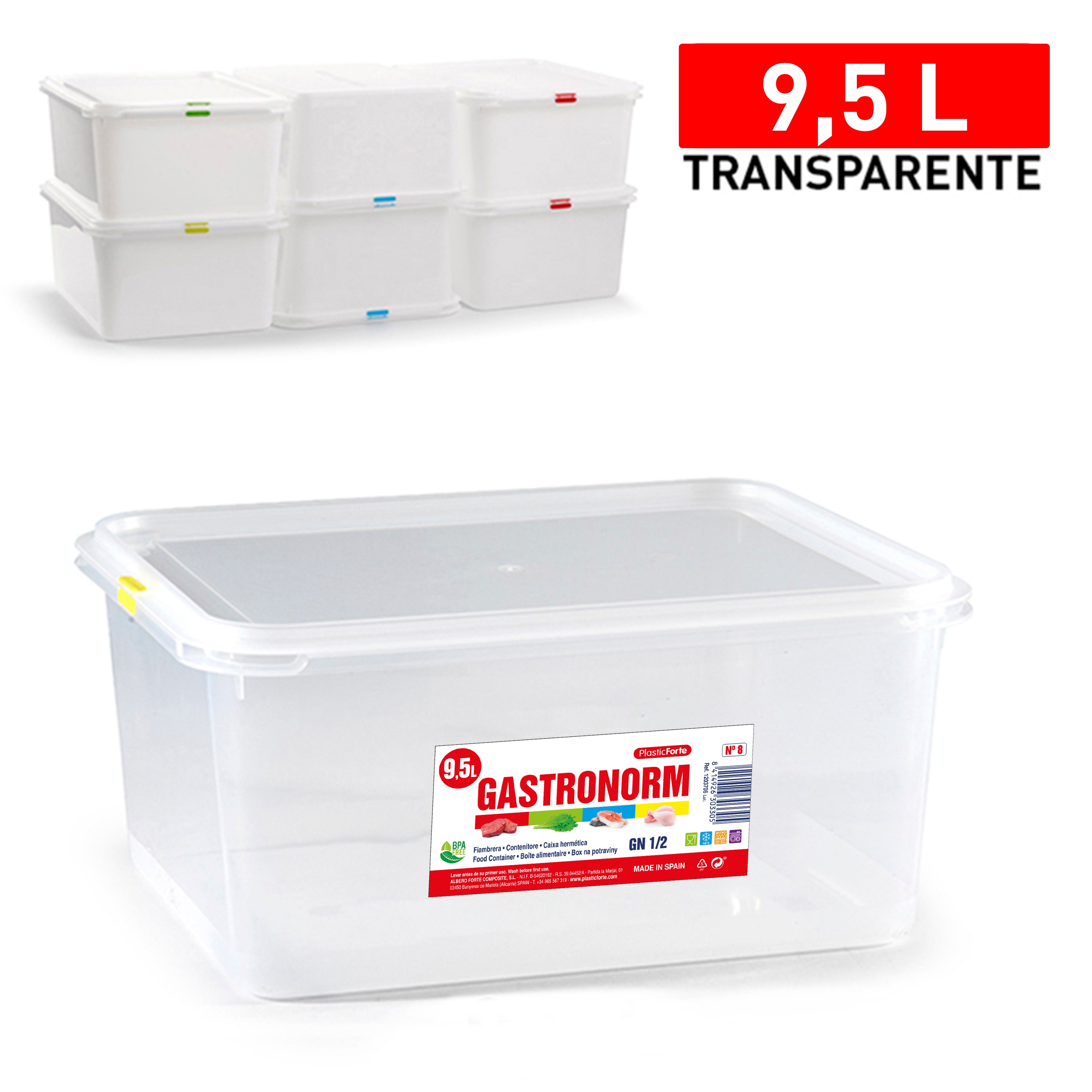 PLASTICFORTE CONTEN FROST N°8 9,5LT TRASPARENTE