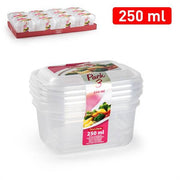 PLASTICFORTE CONTENITORI 3PZ 250ML TRASPARENTE