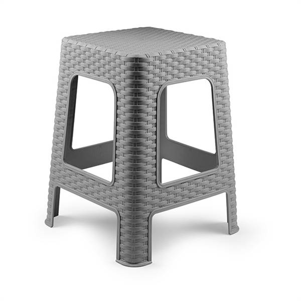 PLASTICFORTE SGABELLO RATTAN GRIGIO GRAN 